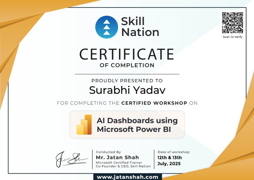 Power BI Certificate